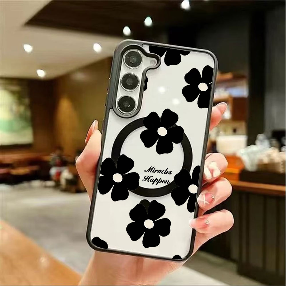 Black Flower Personalized Prin - Phone Cases Magnetic บทวิจารณ์และราคา