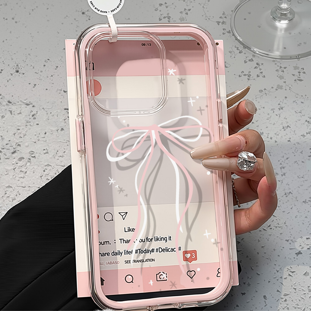 2in1 Pink Flower Case For iPho - Phone Cases Pink บทวิจารณ์และราคา