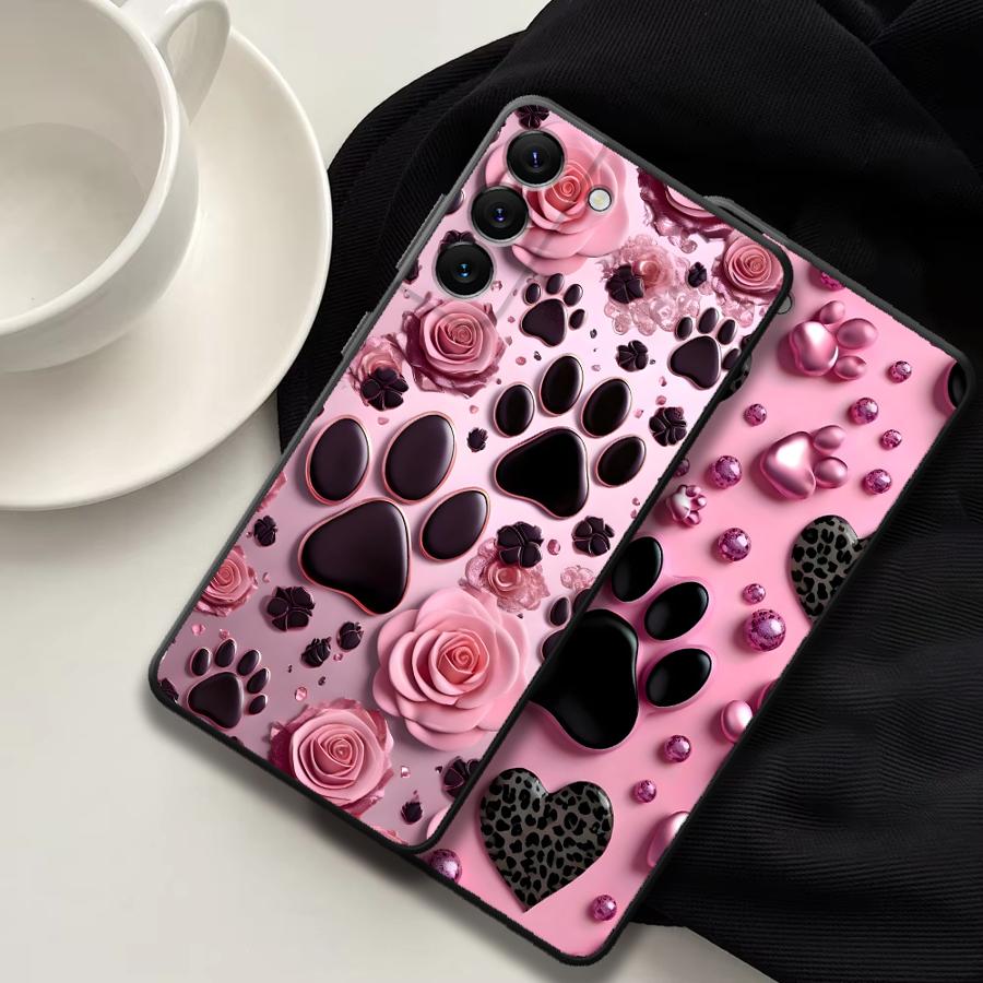 Pink Pet Paw Print Pattern Pho - Phone Cases Pink บทวิจารณ์และราคา