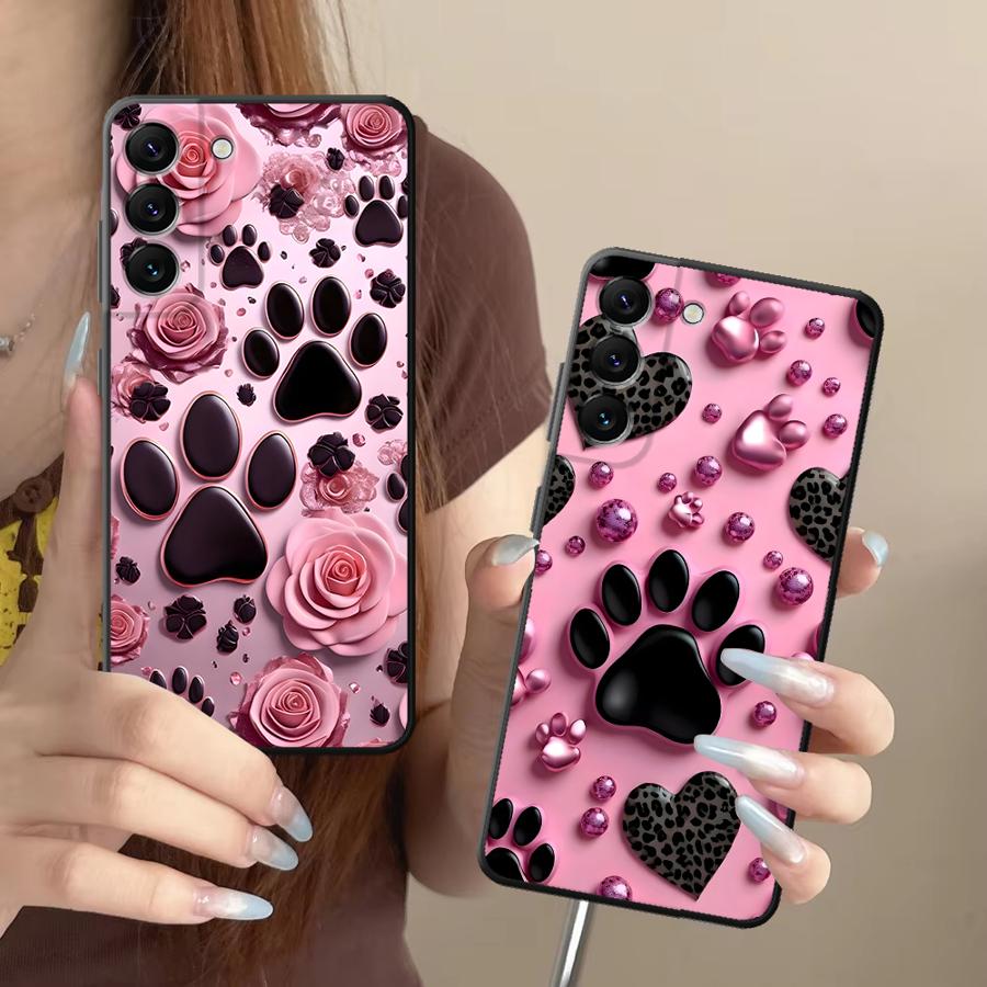 Pink Pet Paw Print Pattern Pho - Phone Cases Pink บทวิจารณ์และราคา