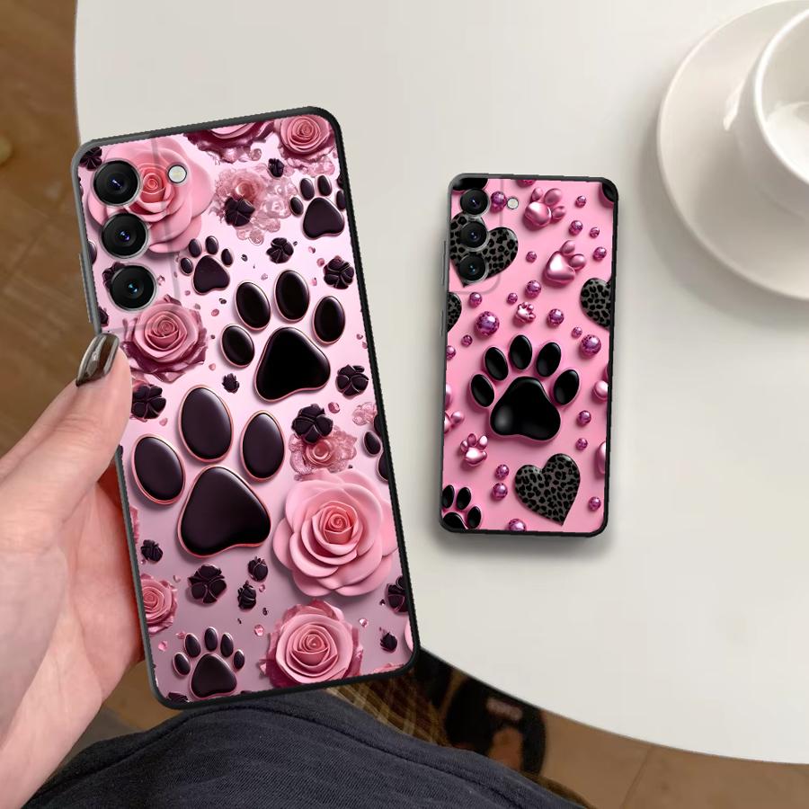 Pink Pet Paw Print Pattern Pho - Phone Cases Pink บทวิจารณ์และราคา