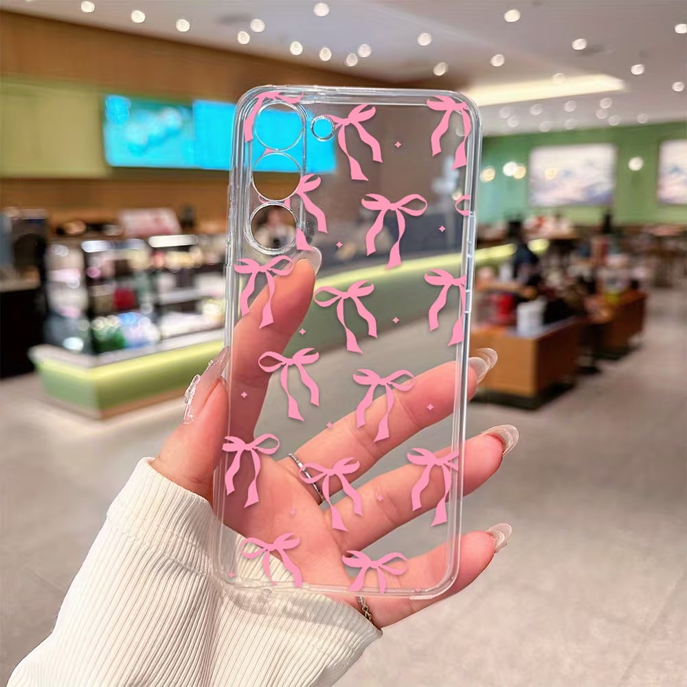 Pink Ribbon Bow Soft TPU Phone - Phone Cases Pink บทวิจารณ์และราคา