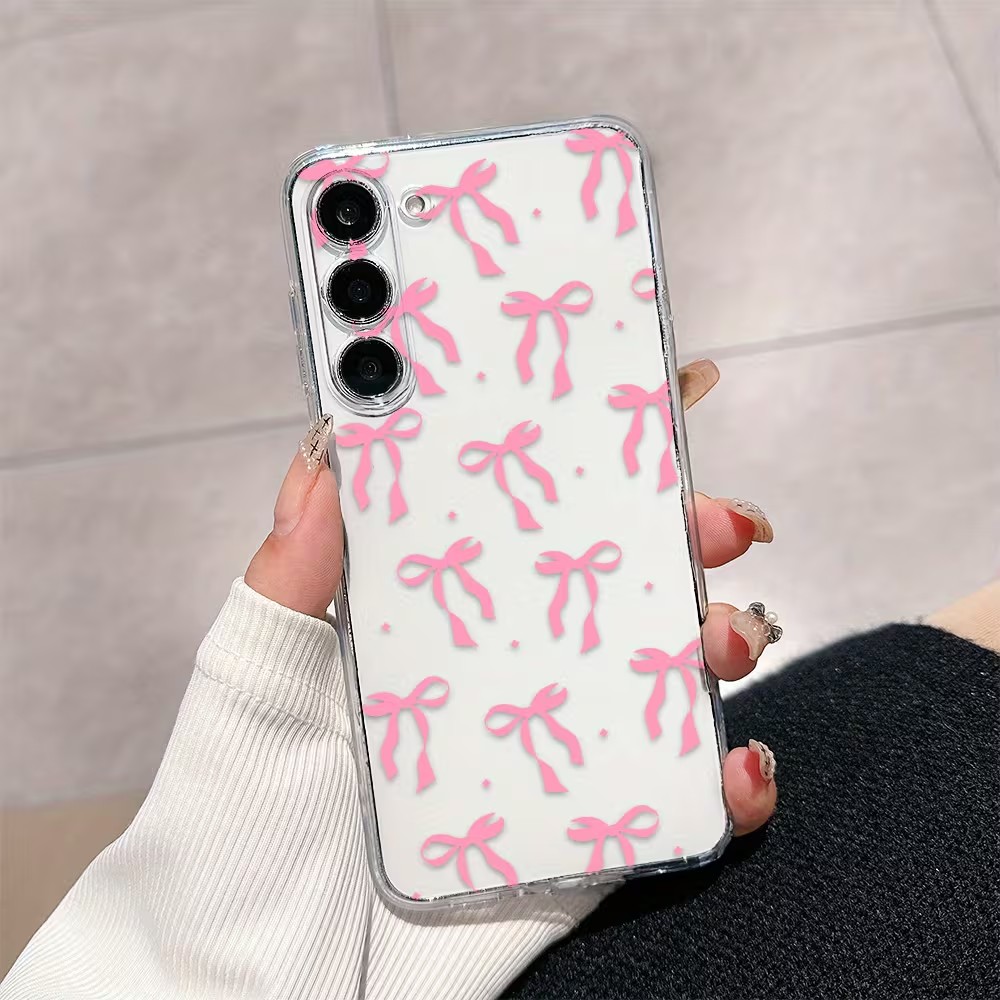 Pink Ribbon Bow Soft TPU Phone - Phone Cases Pink บทวิจารณ์และราคา