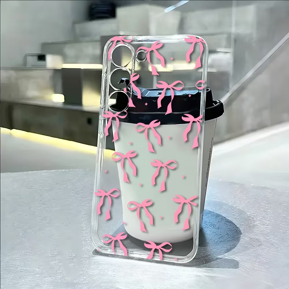 Pink Ribbon Bow Soft TPU Phone - Phone Cases Pink บทวิจารณ์และราคา