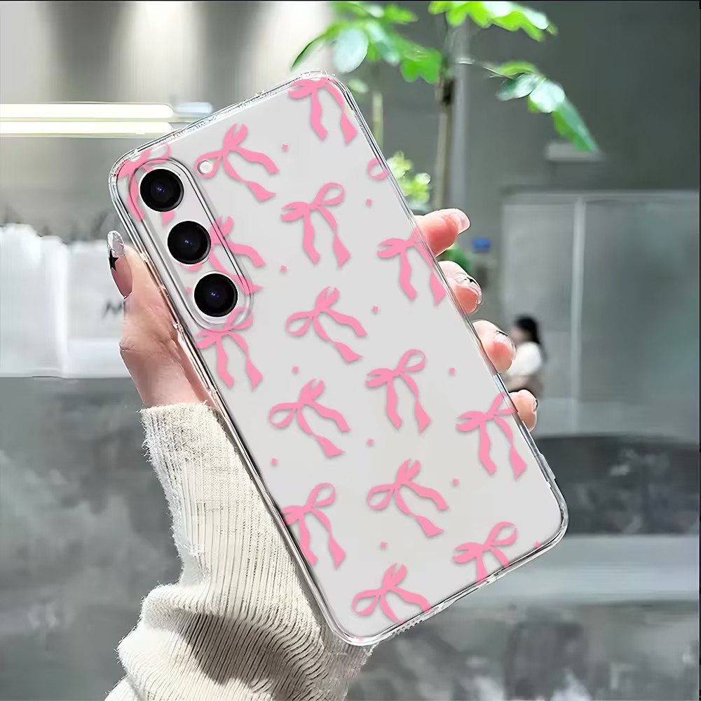 Pink Ribbon Bow Soft TPU Phone - Phone Cases Pink บทวิจารณ์และราคา