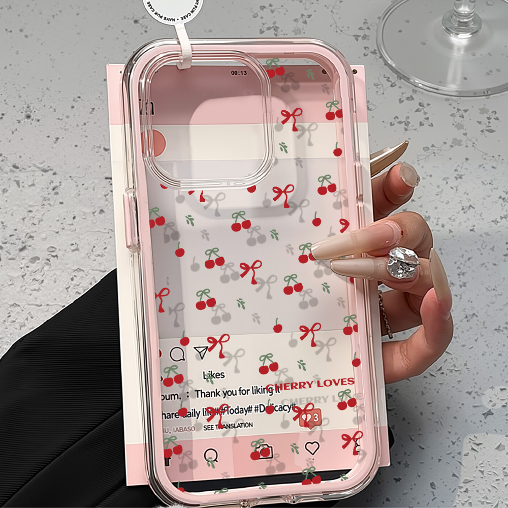 Pink Bow Clear Case For iPhone - Phone Cases Pink บทวิจารณ์และราคา