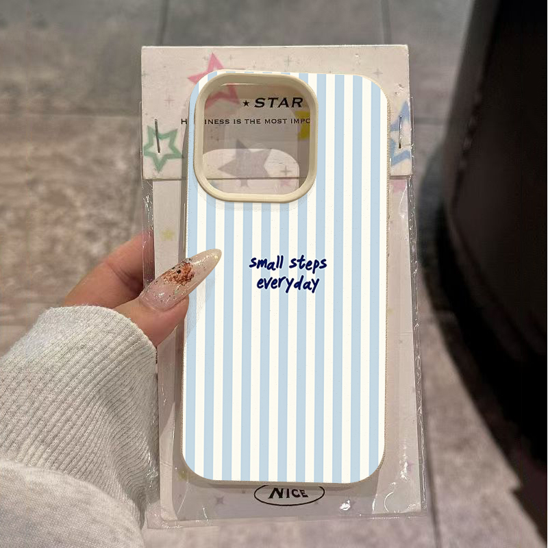 Blue English Blue White Stripe - Phone Cases Blue บทวิจารณ์และราคา