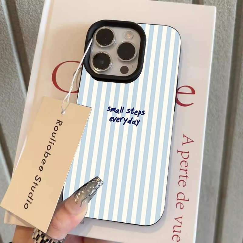 Blue English Blue White Stripe - Phone Cases Blue บทวิจารณ์และราคา