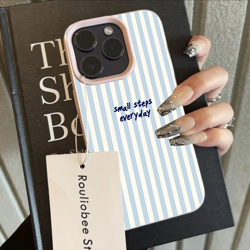 Blue English Blue White Stripe - Phone Cases Blue บทวิจารณ์และราคา