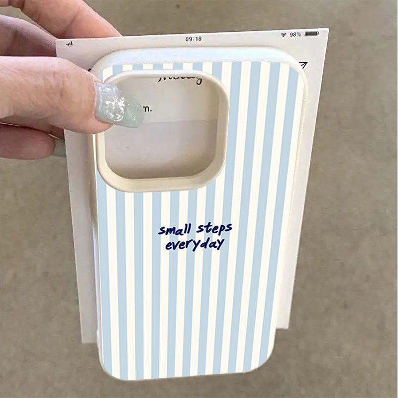 Blue English Blue White Stripe - Phone Cases Blue บทวิจารณ์และราคา