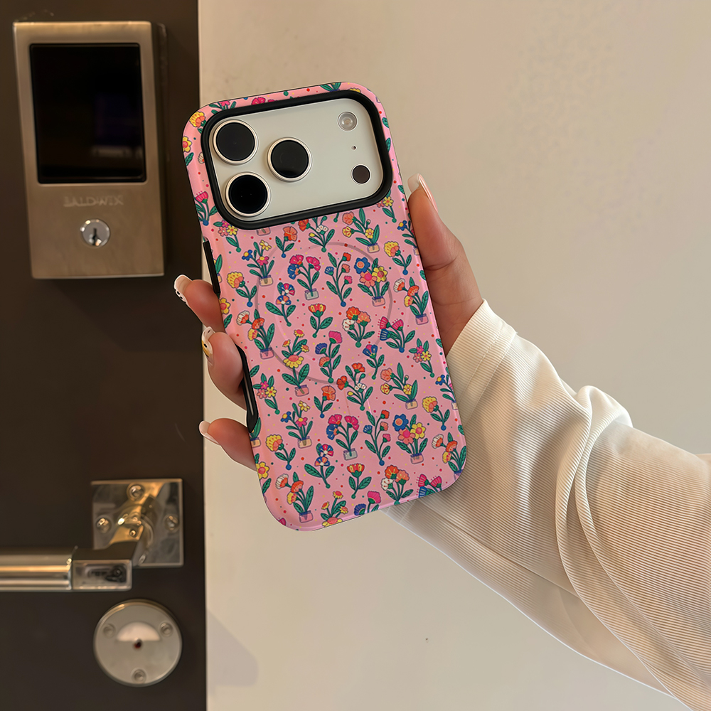 Colorful Floral Vase Phone Cas - Phone Cases Magnetic บทวิจารณ์และราคา