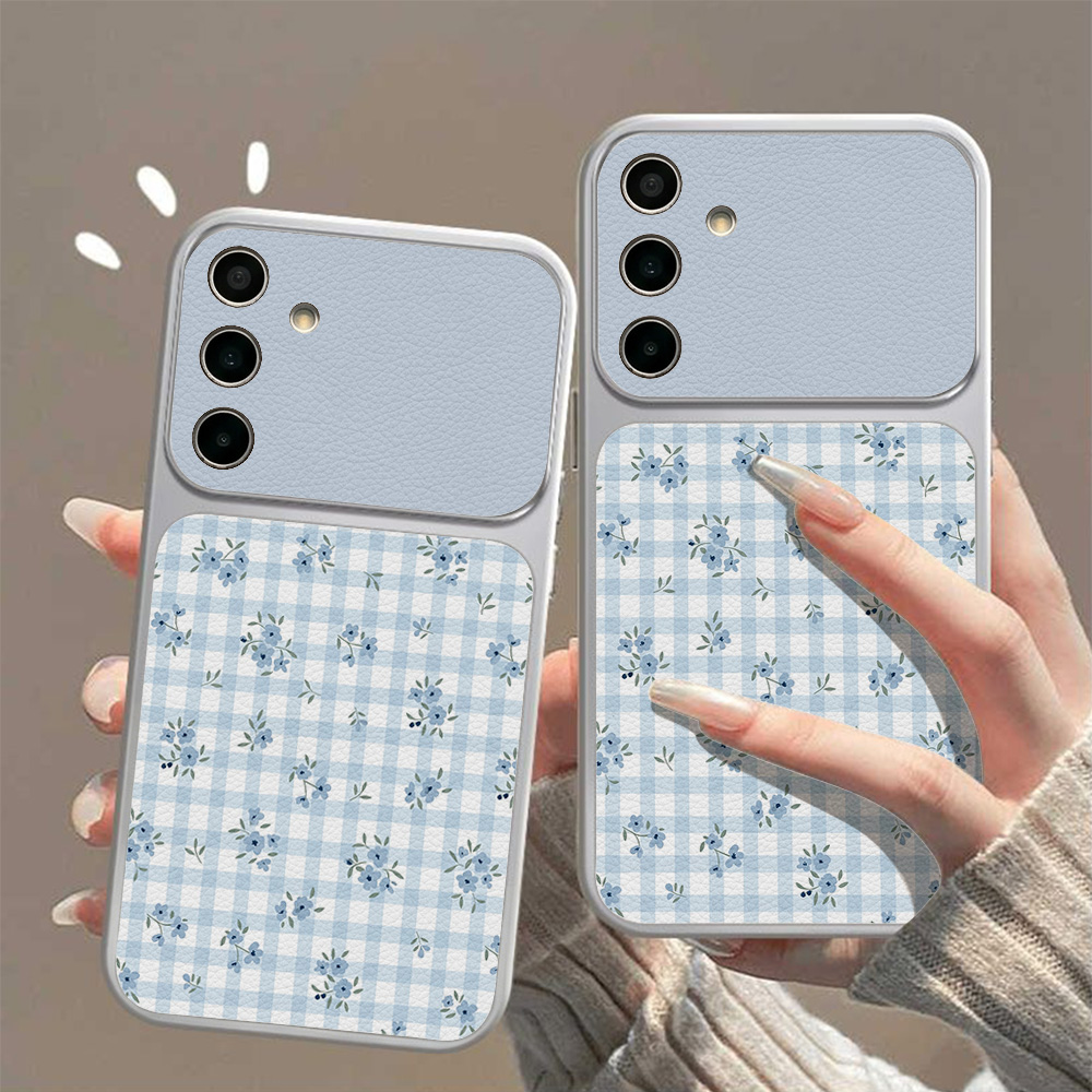 Blue Folwer Phone Case For Sam - Phone Cases Blue บทวิจารณ์และราคา