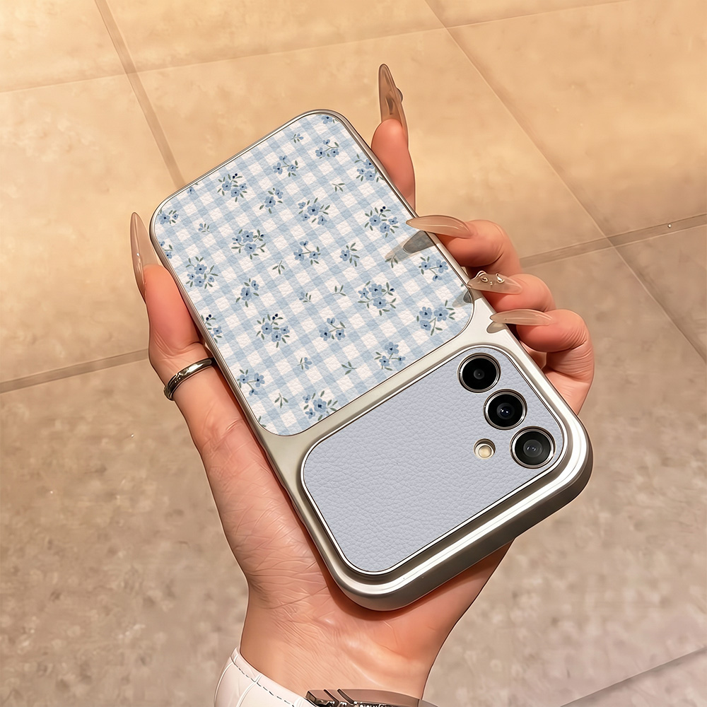 Blue Folwer Phone Case For Sam - Phone Cases Blue บทวิจารณ์และราคา