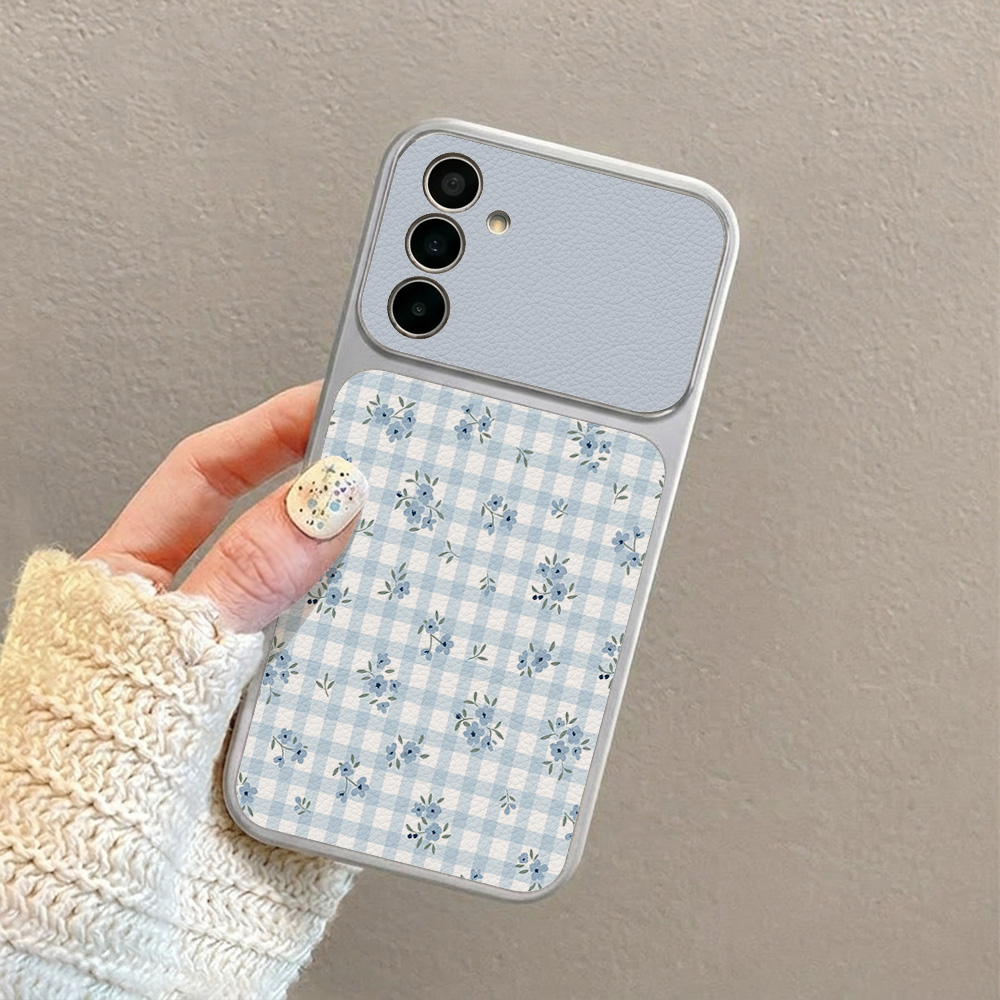Blue Folwer Phone Case For Sam - Phone Cases Blue บทวิจารณ์และราคา