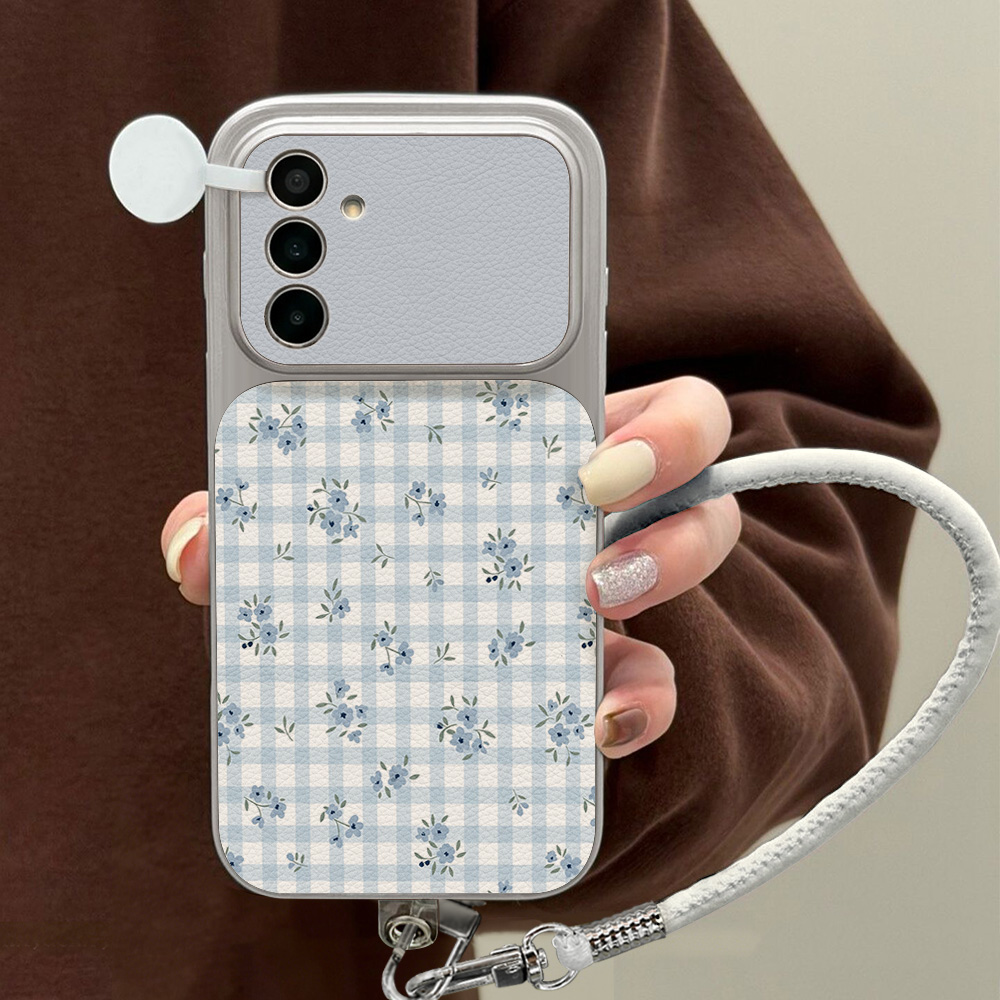 Blue Folwer Phone Case For Sam - Phone Cases Blue บทวิจารณ์และราคา