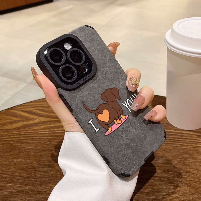 Cute Dachshund Heart Print Pho - Phone Cases Xr Cute บทวิจารณ์และราคา